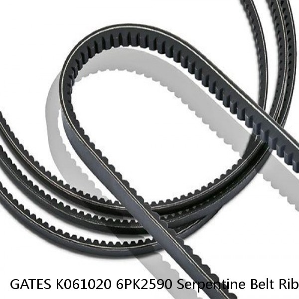 GATES K061020 6PK2590 Serpentine Belt Rib Ace Precision Engineered V Ribbed Belt #1 image